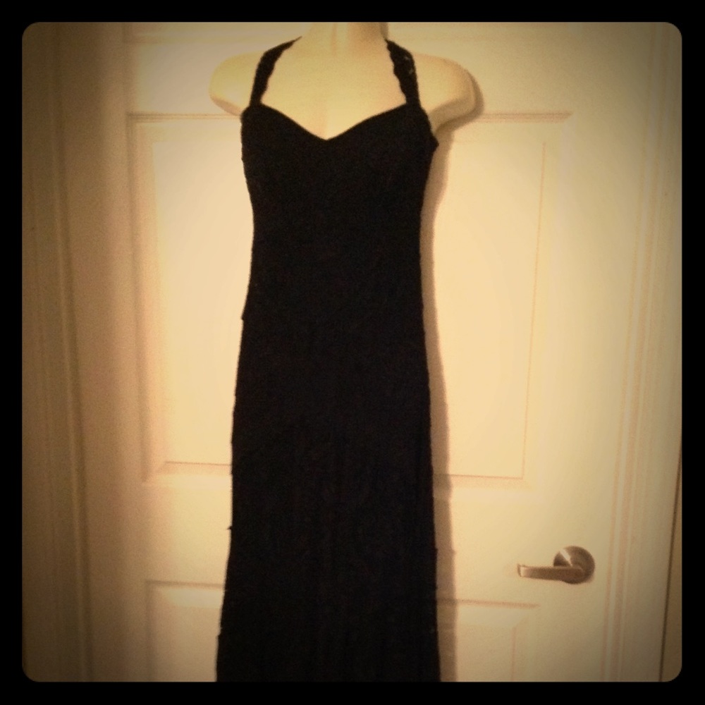 Ladies long black formal dress